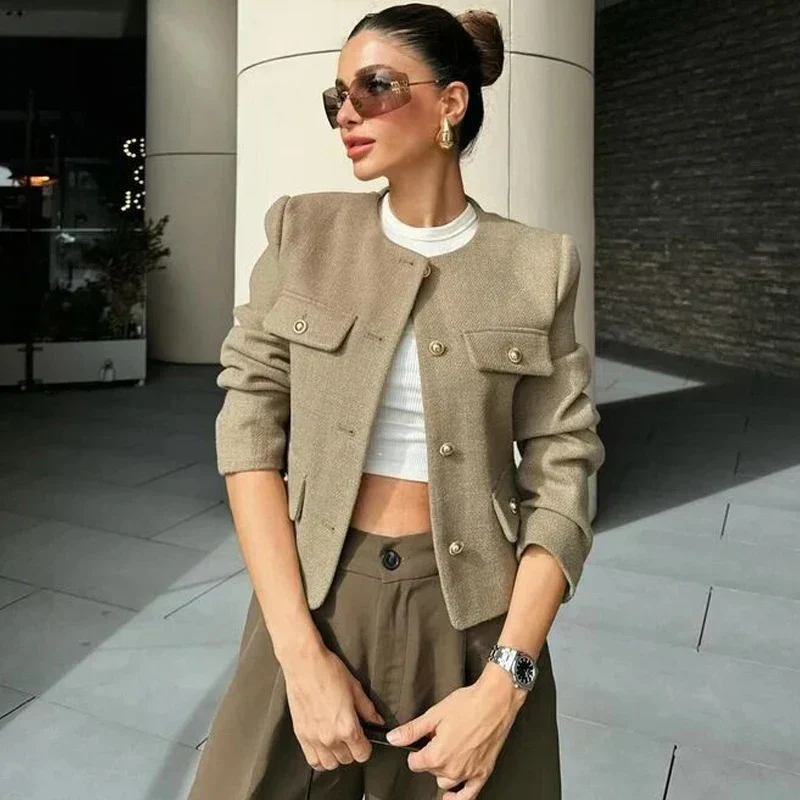 Women's Cropped Bomber Jacket
