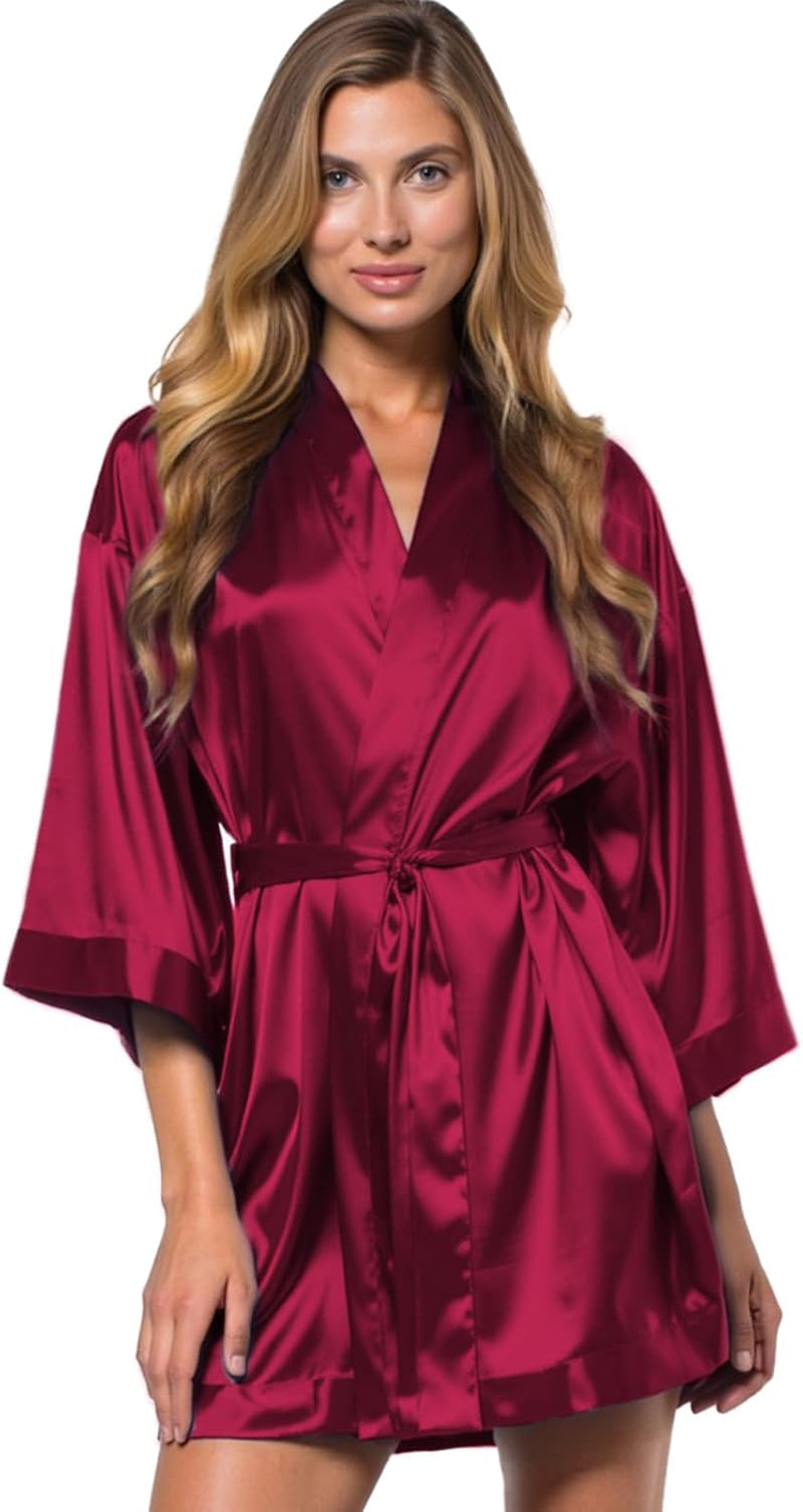 Satin Kimono Robes for Brides and Bridesmaids - Luxurious Silky Lingerie Wraps